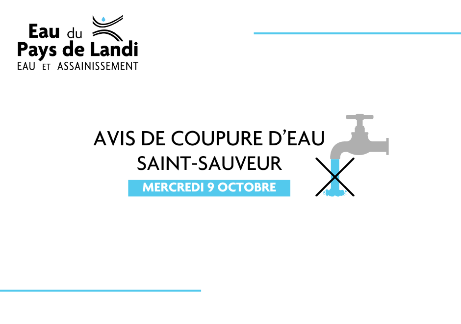 Eau et Assainissement - Avis coupure 9 octobre