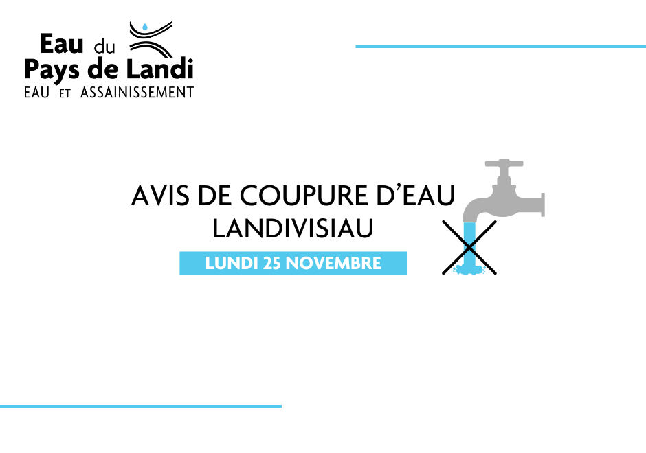 Eau et Assainissement – Avis coupure 25 novembre