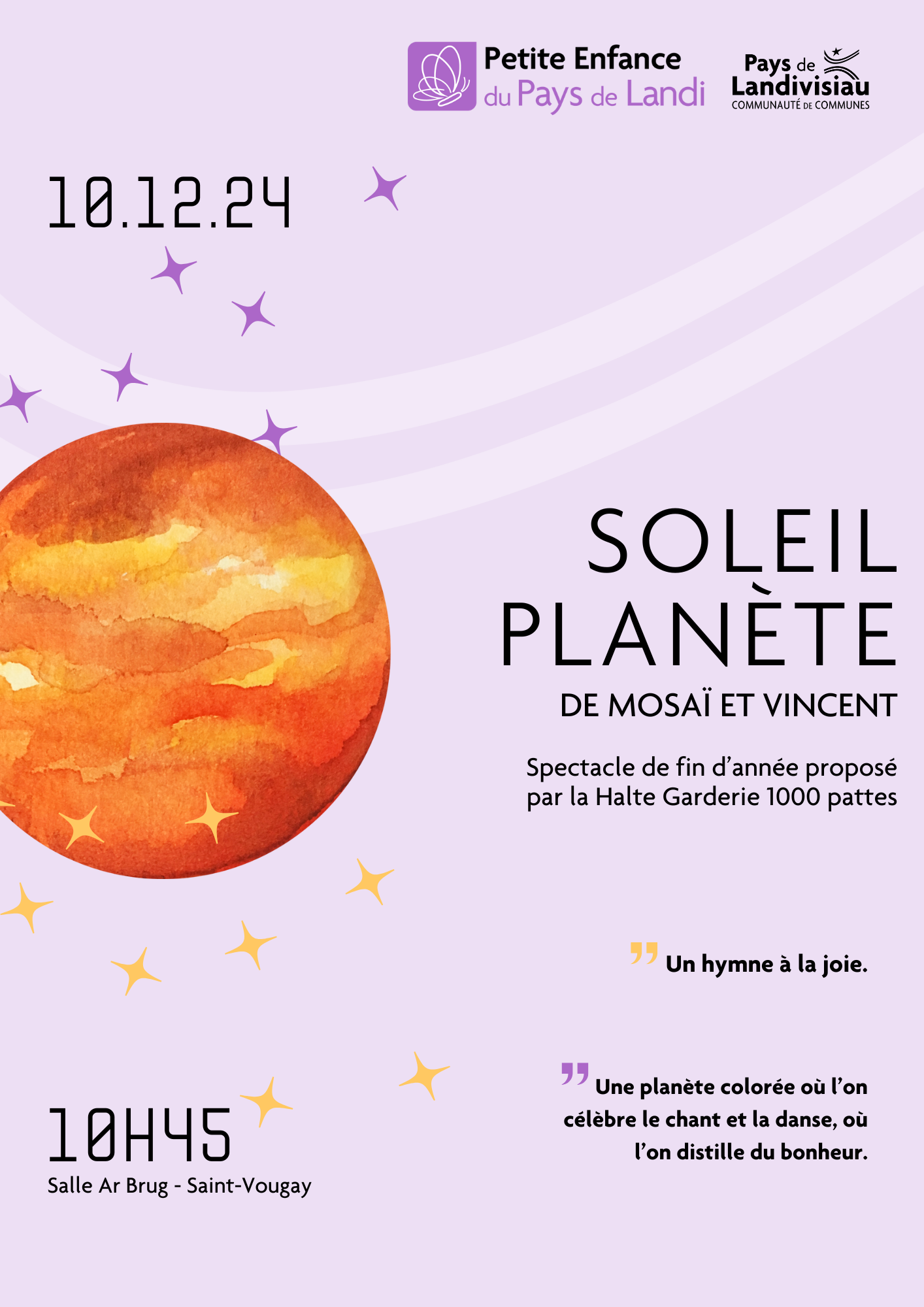 Affiche spectacle de noël Halte